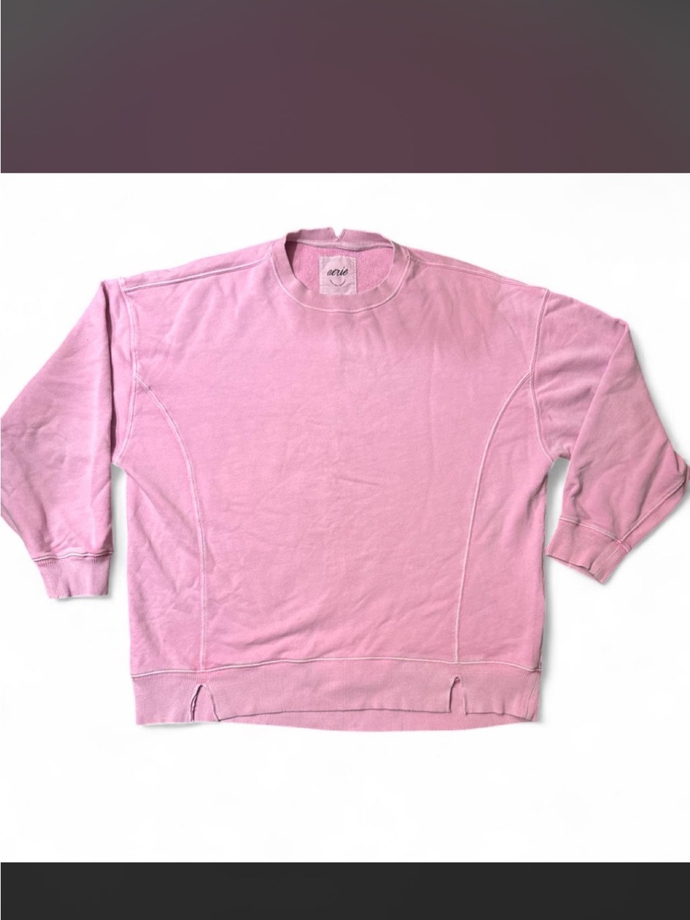 Aerie Pink Oversized Crewneck Sweatshirt size m